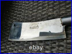 Vintage F Dick German HOG Splitter Cleaver Wood handle