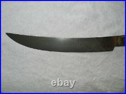 Vintage Foster 17 Carbon Steel Scimitar Butcher's Knife Made In USA 12 Blade