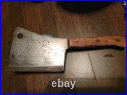Vintage Foster Bros. Butchers Meat Cleaver with Arrow Trade Mark