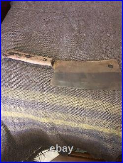 Vintage Foster Bros Solid Steel Butchers Knife Meat Cleaver Foster Brother 2190