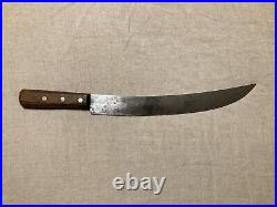 Vintage Foster Brothers 19 Green Line Butcher Knife Carbon Steel Blade