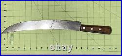 Vintage Foster Brothers 19 Green Line Butcher Knife Carbon Steel Blade