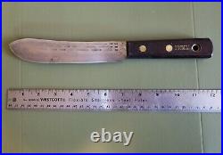 Vintage GOODELL COMPANY Carbon Steel Bull-Nose Butcher Knife 12 Long, 7 Blade