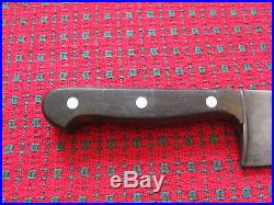 Vintage GUSTAV EMIL ERN Solingen Carbon Steel 10.5 Blade Chef's Knife Germany
