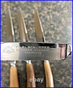 Vintage German Eye Brand Carl Schlieper Steak Knife Set (4) Solingen Germany