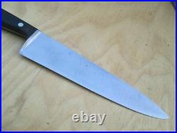 Vintage HENCKELS Germany 8.5 Carbon Steel Chef Knife withRosewood RAZOR SHARP