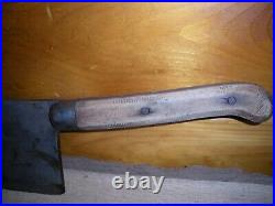 Vintage Heavy MEAT CLEAVER stamped FOSTER BROS. # 9