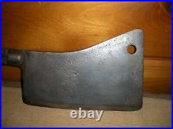 Vintage Heavy MEAT CLEAVER stamped FOSTER BROS. # 9