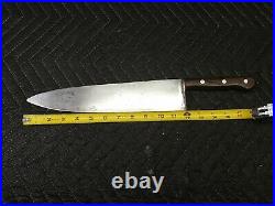 Vintage KNIFE Chef Butcher DEXTER 48912 Carbon Steel 12 Blade Full Tang