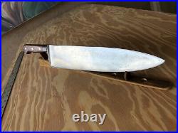 Vintage KNIFE Chef Butcher DEXTER 48912 Carbon Steel 12 Blade, Sharp By Hand