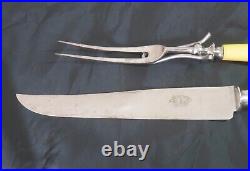 Vintage KNIFE & FORK CARVING SET JERNBOLAGET ESKILSTUNA SWEDEN ROSTFRI Orig Box