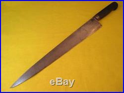 Vintage Kastor 13.5 inch Carbon Steel Chef Carving Knife with Nogent Handle