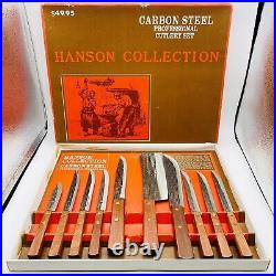 Vintage Knife Hanson Collection 10 Piece Carbon Steel Made Taiwan Complete Set