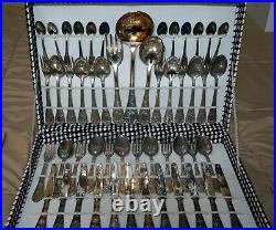 Vintage LBL Italian Cutlery 51 Pieces A800 Silver Plated In Original Case Nice