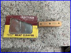 Vintage NOS Professional Craftsman Cleaver Butcher Knife Rare HTF Ships Fast Now