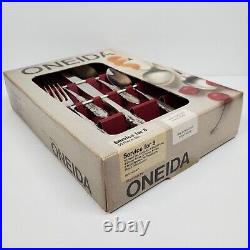 Vintage ONEIDA FIRST ROSE Service for 8 50-Piece Set 18/8 Stainless Flatware NOB