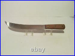 Vintage Olsen 12 inch Carbon Steel Butcher, Carving Knife