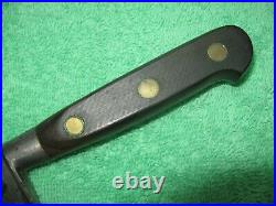 Vintage Professional Sabatier Chefs Knife, Carbon Steel, Wood Handle, 8 Blade