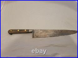 Vintage SABATIER Chef Knife 10 Carbon Steel Blade Made in France