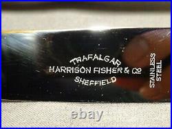 Vintage Stag Horn / Antler Handled Steak Knives Harrison Fisher