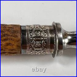 Vintage Stag Horn Handle Harrison Bros & Howson Carving Set 1880's Lot of 4