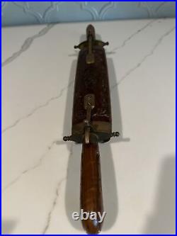 Vintage Steel Knife wood handle & cover