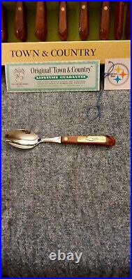 Vintage Town And Country Stainless Flatware By Washington Forge set for 6. New