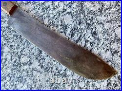 Vintage Unmarked Butchers Lamb Splitter Cleaver Knife 12 Sharp Carbon Steel