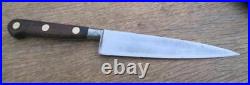 Vintage Unmarked Sabatier Sm. Carbon Steel Chef Knife withLignum Vitae, RAZOR KEEN