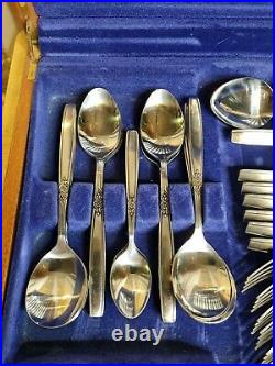 Vintage Viners Edelweiss Cutlery Set 70s Retro Stainless Steel. Complete Set