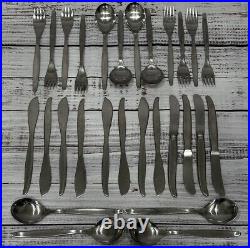 Vintage WMF CROMARGAN Stainless Steel Cutlery 32 Piece Flatware INOX Set Germany