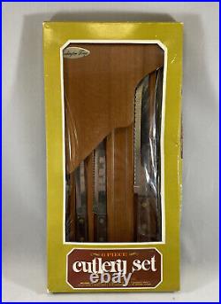 Vintage Washington Forge 6 Piece Cutlery Set Knife Set With Packaging And Board