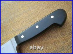 Vintage Wusthof MONSTER Chef Knife WIDE, HEAVY 14.25 Blade withEbony RAZOR KEEN