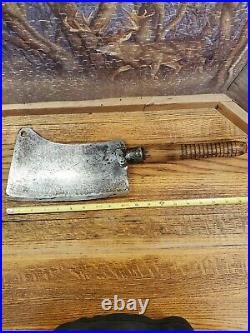 Vintage heavy meat cleaver. Stamped on G. Hammond Pitts. PA cast steel #2