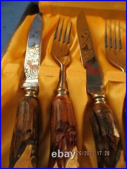 Vtg. 12 PC Anton Wingen Jr. Othello Cutlery Knife and fork Set Solingen Germany