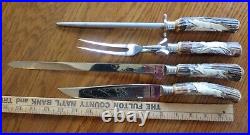Vtg 4 Piece Anton Wingen Jr. Othello Cutlery Knife Carving Set Solingen Germany