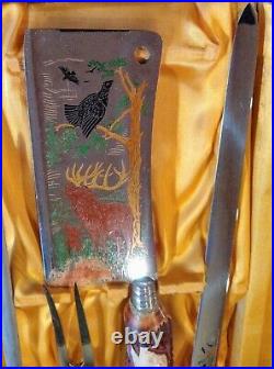 Vtg 5 Piece Anton Wingen Jr. Othello Cutlery Knife Carving Set Solingen Germany