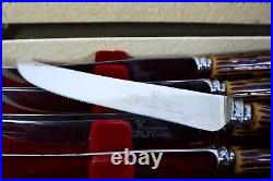 Westall Richardson Everbrite Stainless Steel Antler Handle 9pc Knife Set-England