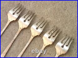 Whiting King Albert 5 Sterling Small Forks 5 Inch No Mono Estate Items
