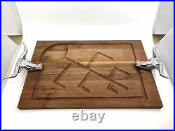 Wilton Armetale Bruce Fox Design Longhorn Steer Carving Board & Knife Set 19 Pcs