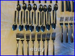 Wm A Rogers Stainless Oneida Ltd Brookwood VGUC 48 Pieces 8 Table Settings