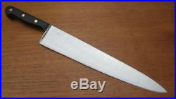XXL Vintage HERDER Carbon Steel Chef's Knife withSpade Inlay Handle RAZOR SHARP