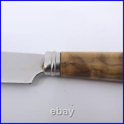 ZEN by ALAIN SAINT-JOANIS Set of 12 Olive Wood Handled Stainless Dinner Knives