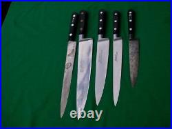 (lot Of 5) Sabatier France Knives Lion, Elephant Stainless